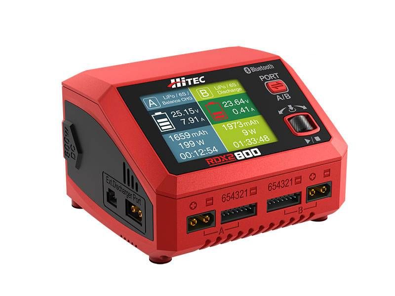 Hitec RCD 44311 RDX2 800 Dual Smart LiPo Battery Balance Charger
