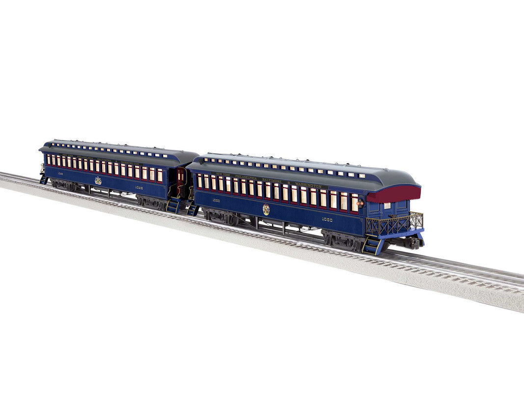 Lionel 2427570 O Royal Blue Wood Passenger Car C (Set of 2)