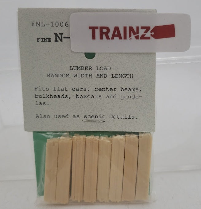 Fine N Scale Products FNL-1006 N Scale Lumber Load Random Width & Length