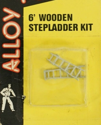 Alloy Forms H-2014 6' Wooden Stepladder White Metal Accessorie (Pack of 2)
