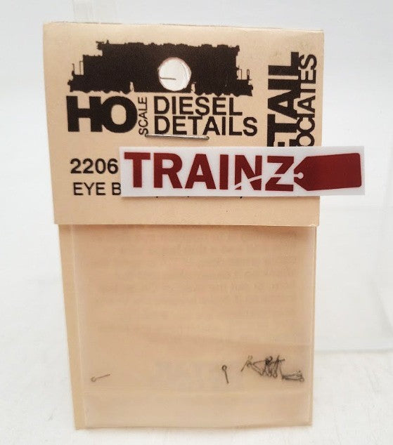 Detail Associates SY2206 HO Scale Eye Bolt Wire Formed (Pack of 24)