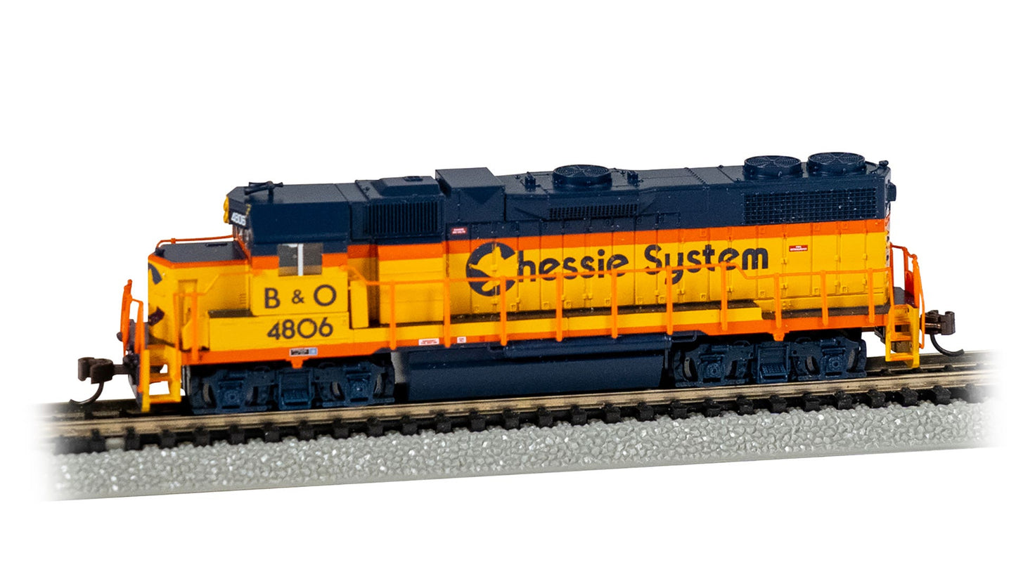 Bachmann 61752 N Chessie System GP38-2 Diesel Locomotive w/ Dynamic Brakes #4806