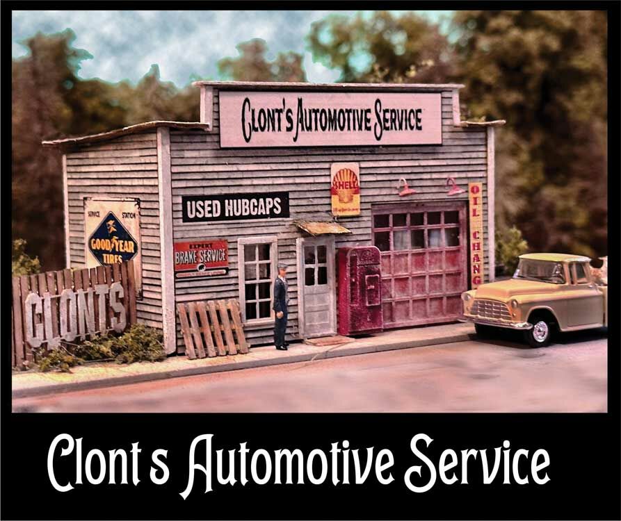 Bar Mills 5012 HO Clont's Automotive Service Laser-Cut Wood Kit