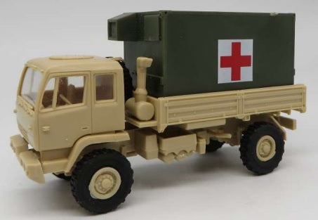 Trident Miniatures 90405 1:87 M1078 LMTV Desert + S280 Red Cross Assembled Model