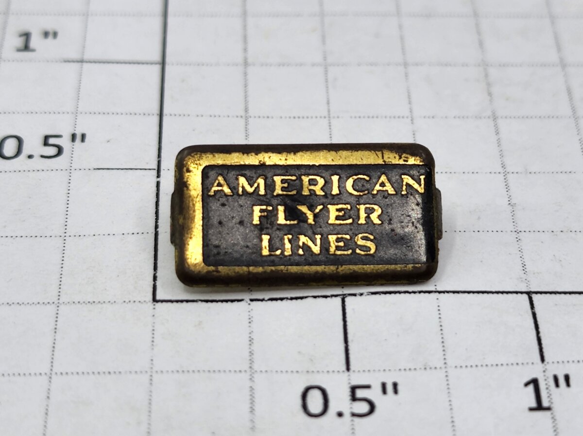American Flyer 411-5 O Gauge American Flyer Lines Brass Caboose Nameplate