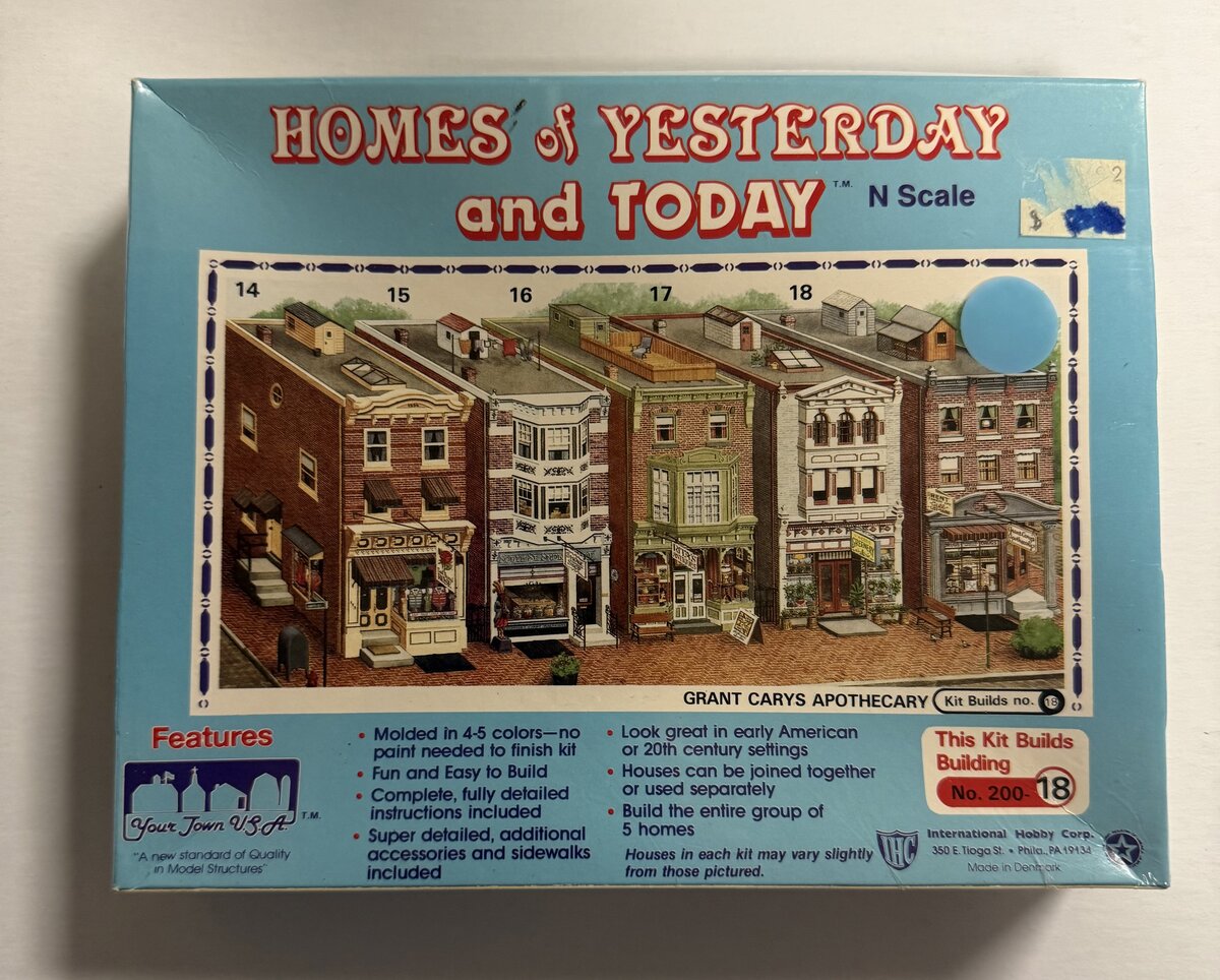IHC 200-18 N Scale Grant Cary's Apothecary Store Front Building Kit