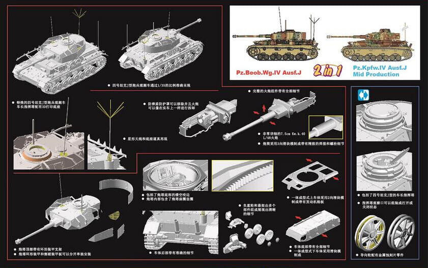 Dragon 6852 1:35 Pz.Beob.Wg.IV Ausf.J 2 in 1 Premium Edition Plastic Model Kit