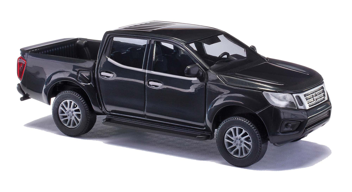 Busch 53701 HO Assembled Black 2015 Nissan Navara Crew-Cab Pickup Truck