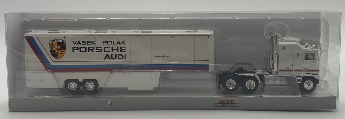 Brekina Automodelle 85738 HO Vasek Polak - Kenworth K100 Tractor Trailer