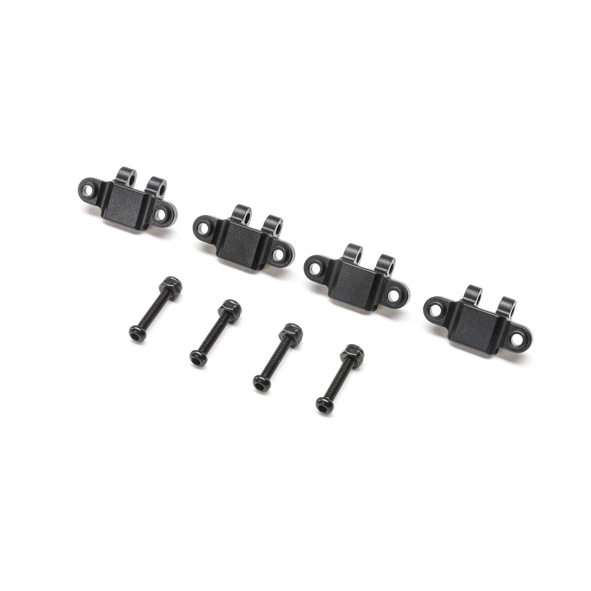 Team Losi Racing TLR314009 Mini LMT Black Aluminum Lower Shock Mount (Pack of 4)