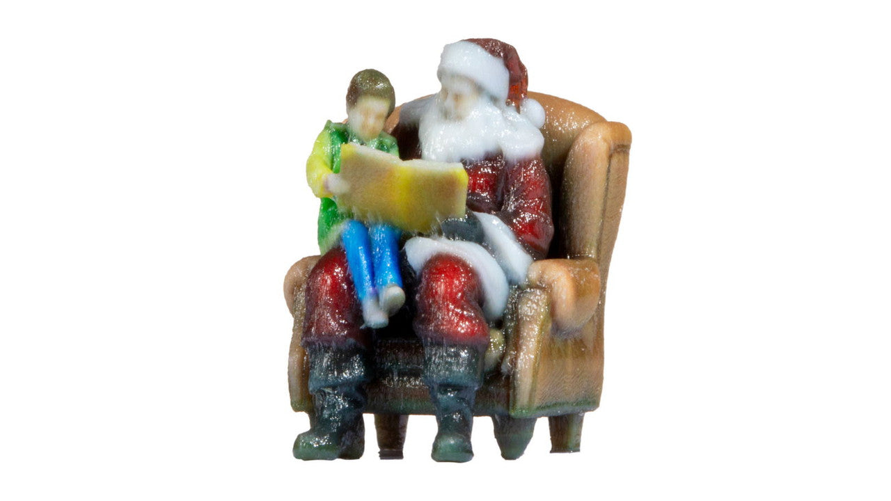 Noch 10702 HO Father Christmas and Boy Color 3D Print Figure