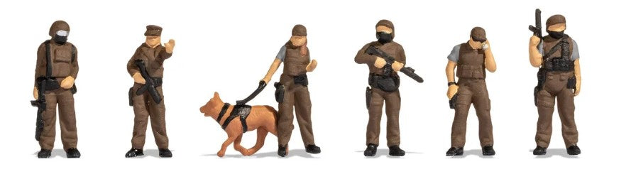 Noch 15079 HO Special Task Force Plastic Figures (Set of 6)
