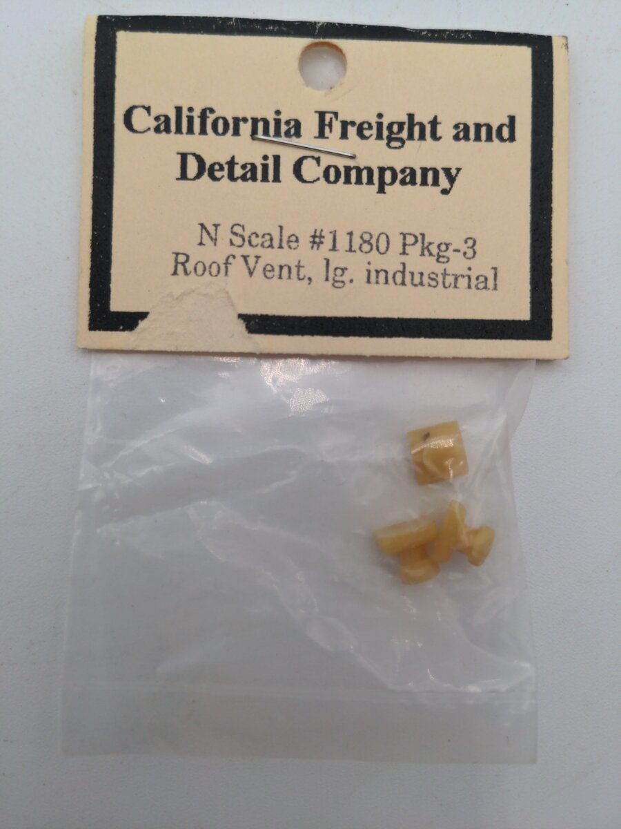 California Freight & Detail 1180 N Scale Large Industrial Roof Vent Pkg-3