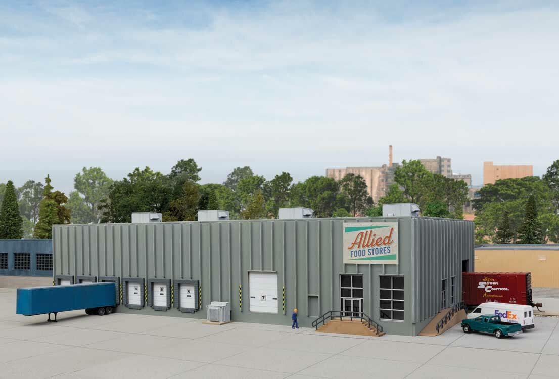 Walthers 933-3864 N Scale Concrete Grocery Warehouse Building Kit