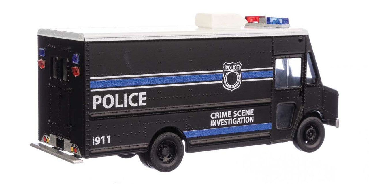 Walthers 949-12105 HO Police CSI Morgan Olson Route Star Van