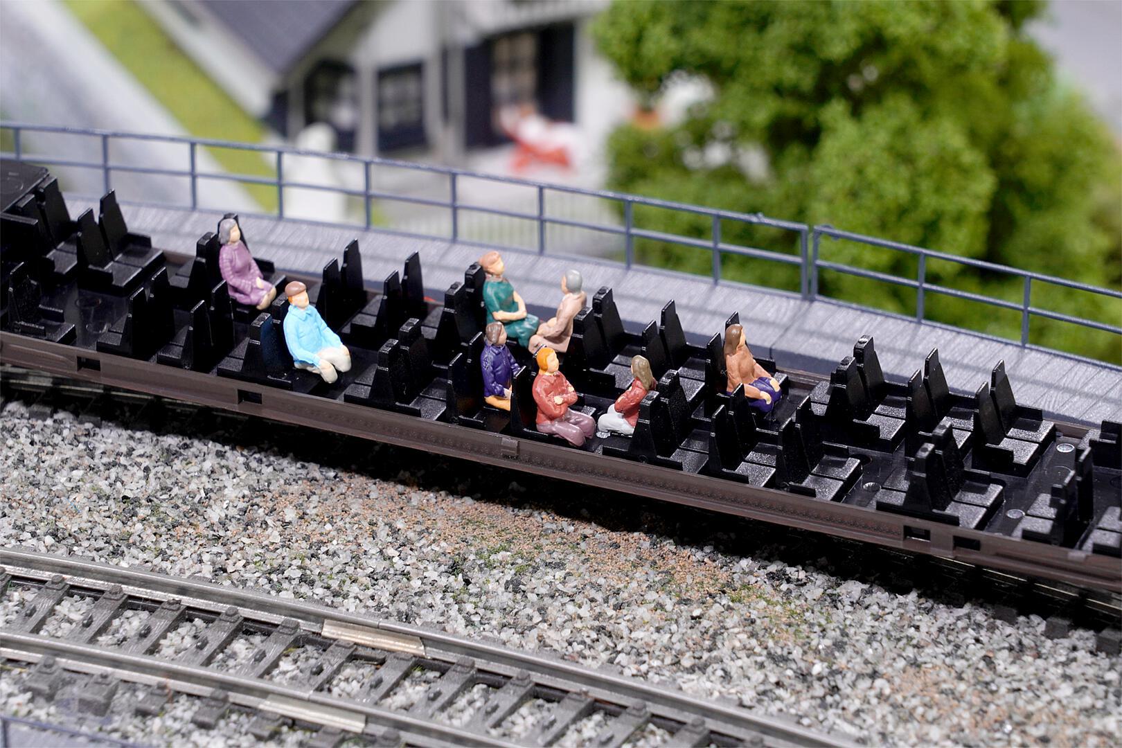 Faller 151685 HO Sitting People without Legs Figures (Set of 8)