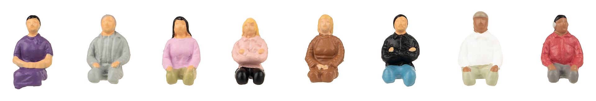 Faller 151700 HO Sitting people Without Legs II Figures (Set of 8)