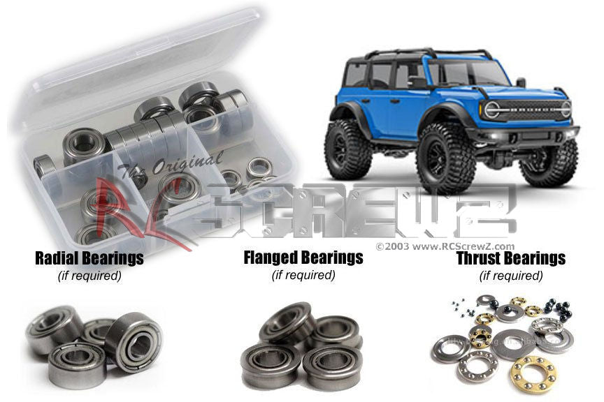 RC Screwz TRA106B 1:18 Traxxas TRX-4M Bronco Metal Shielded Bearing Kit