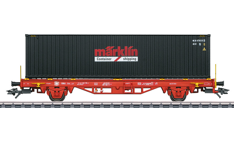 Marklin 47584 HO German Railroad, Inc. DB AG Type Lgs 580 Container Flat Car