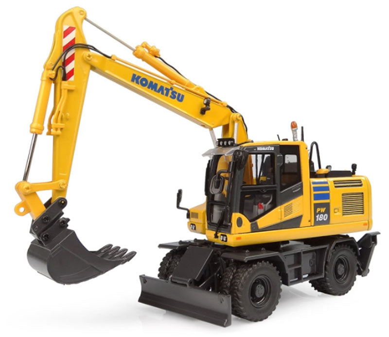 Universal Hobbies 8163 1:50 Komatsu PW148-11 on Wheels w/ Excavator Diecast