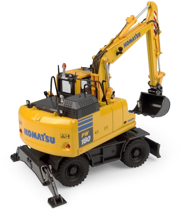 Universal Hobbies 8163 1:50 Komatsu PW148-11 on Wheels w/ Excavator Diecast