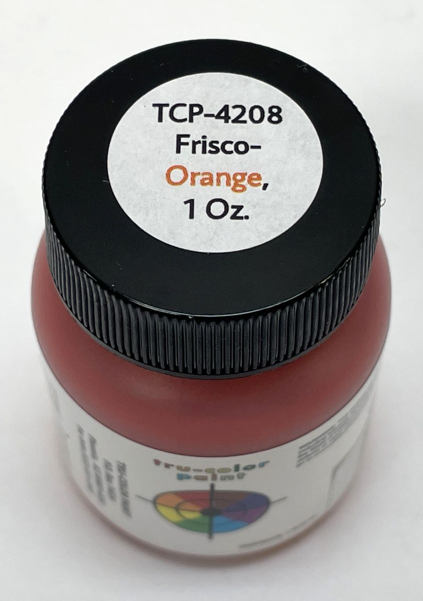 Tru-Color 4208 All Scale SLSF Frisco Orange Acrylic Paint - 1 oz. Paint Bottle