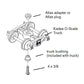 Kadee 750 O 2 Rail A.S.F. A-3 Ride-Control Metal Trucks w/ Back Metal Wheels