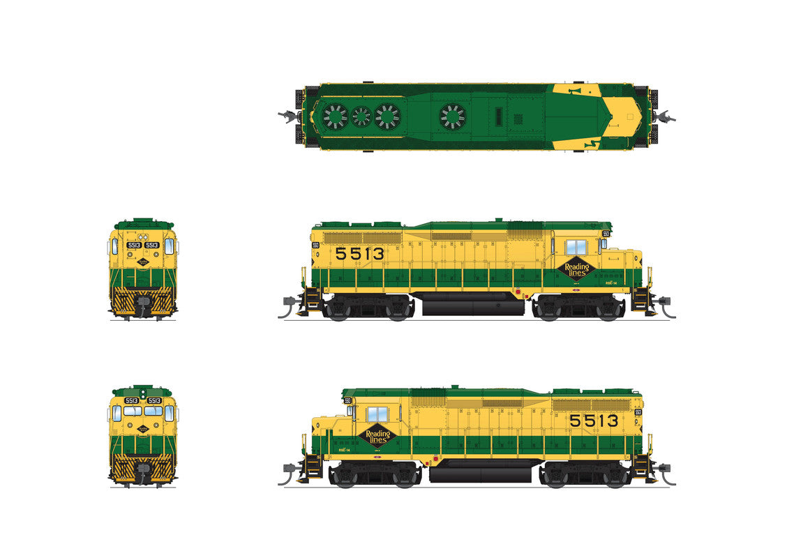Broadway Limited 9140 HO Reading EMD GP30 Diesel Locomotive - Sound/DC/DCC #5520