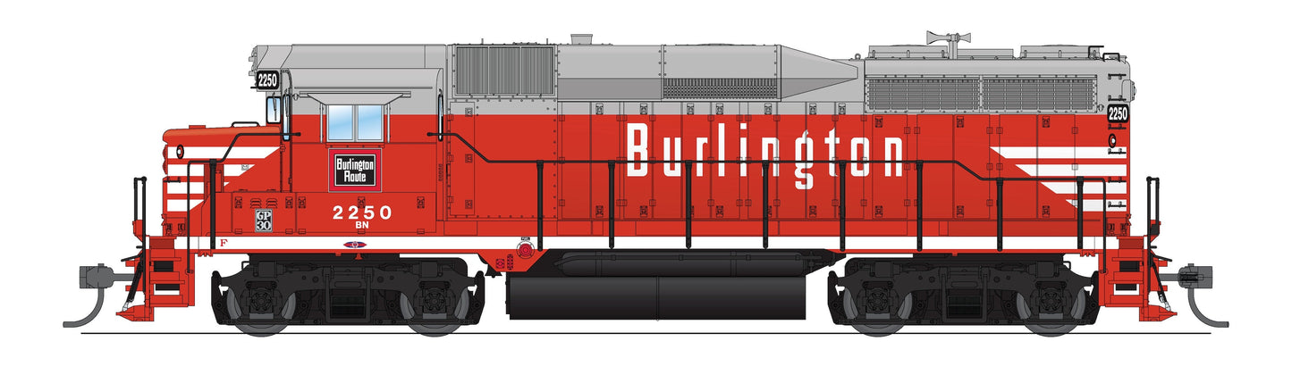 Broadway Limited 9134 HO BN EMD GP30 Diesel Locomotive Sound & DCC #2250