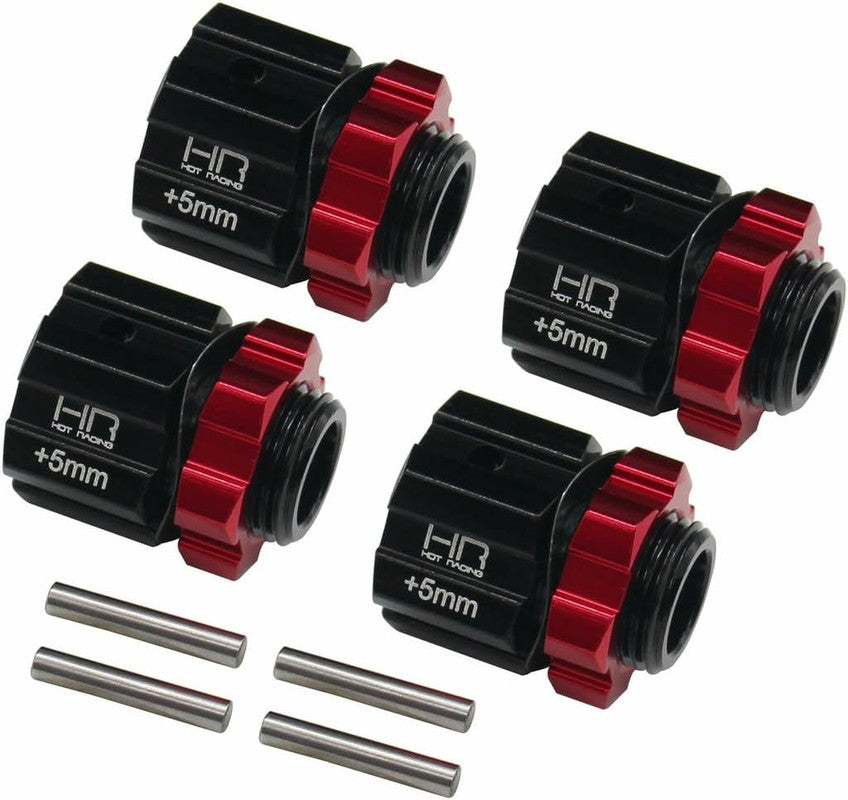 Hot Racing AON117X5 1:8 ARRMA Aluminum 17mm Hex Wheel Hub Adapters 5mm Offset