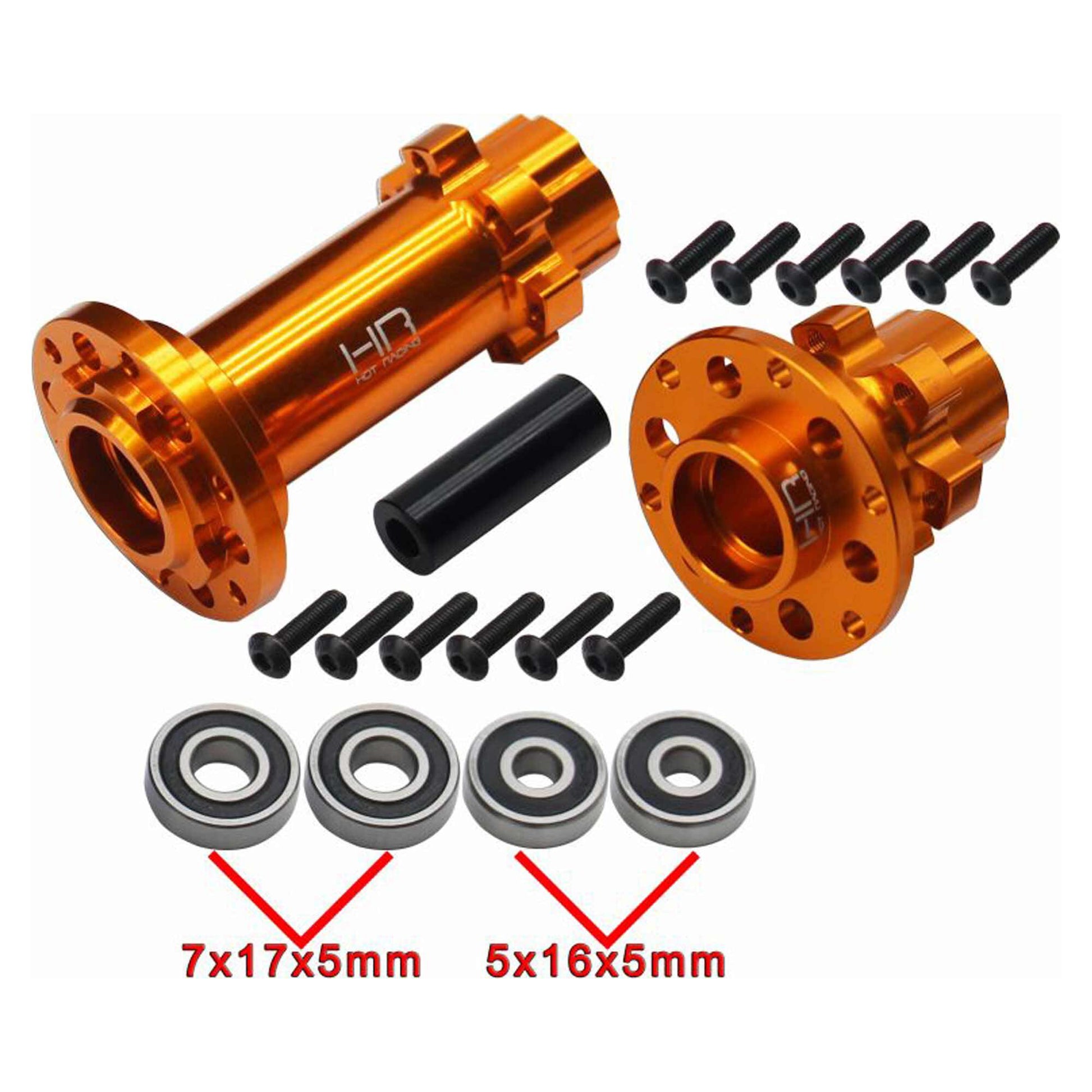 Hot Racing LPC10H04 1:4 Promoto-MX Gold CNC Aluminum Hub Set