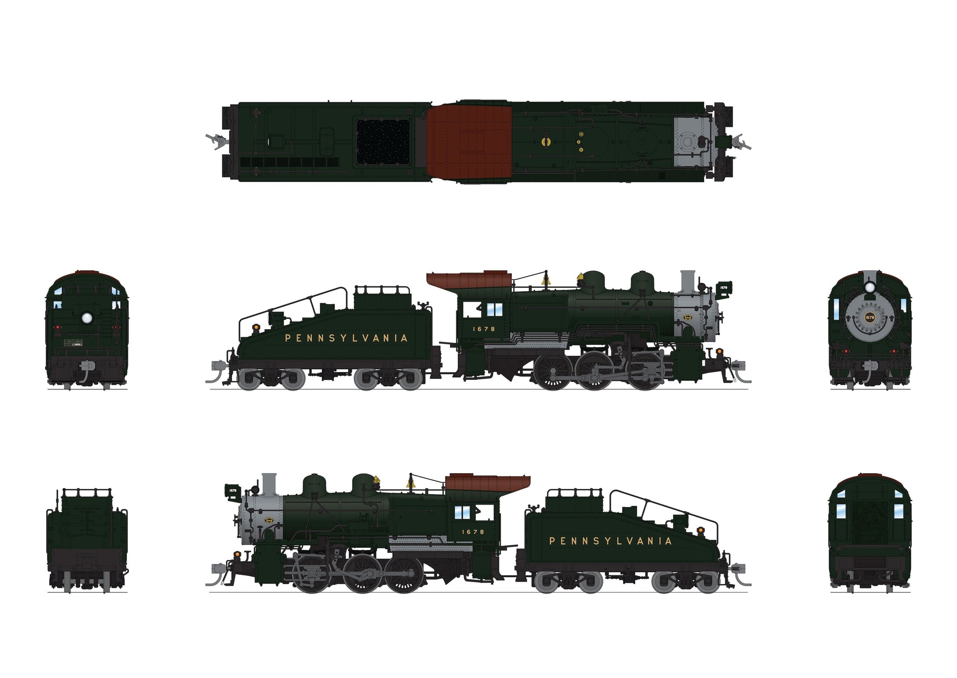 Broadway Limited 9185 HO PRR B6sb 0-6-0 Steam Loco w/ Tender, DCC-Ready #4001