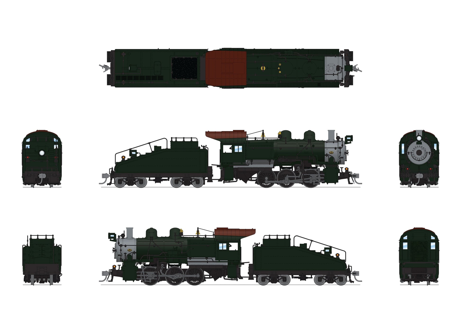 Broadway Limited 9186 HO Unlettered PRR B6sb 0-6-0 Steam Locomotive w/ Tender
