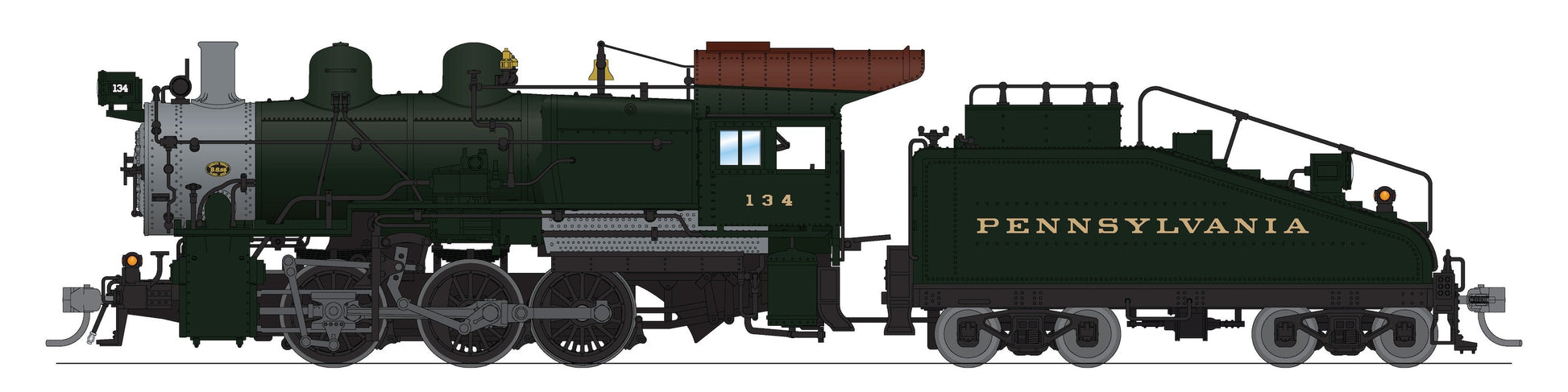 Broadway Limited 9170 HO PRR B6sb 0-6-0 Steam Loco w/ Tender, Sound/DC/DCC #134