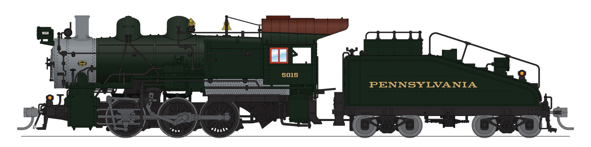 Broadway Limited 9173 HO PRR B6sb 0-6-0 Steam Loco w/ Tender, Sound/DC/DCC #5015