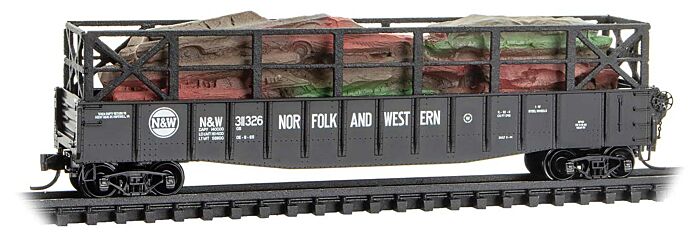 Micro-Trains 04600490 N N&W 50' Fishbelly Side Gondola w/ Drop Ends #311326
