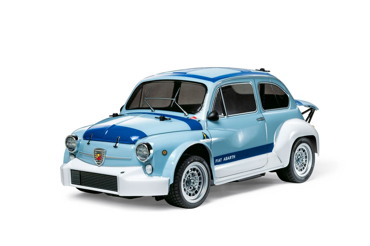 Tamiya 47492-A 1:10 RC Fiat Abarth 1000 TCR with MB-01 Blue-Gray Painted Body