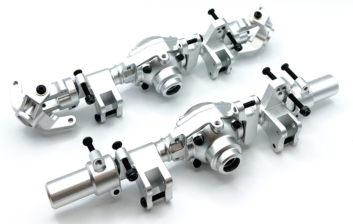 Racers Edge 1970S Silver Aluminum Front & Rear Axle Housing Set