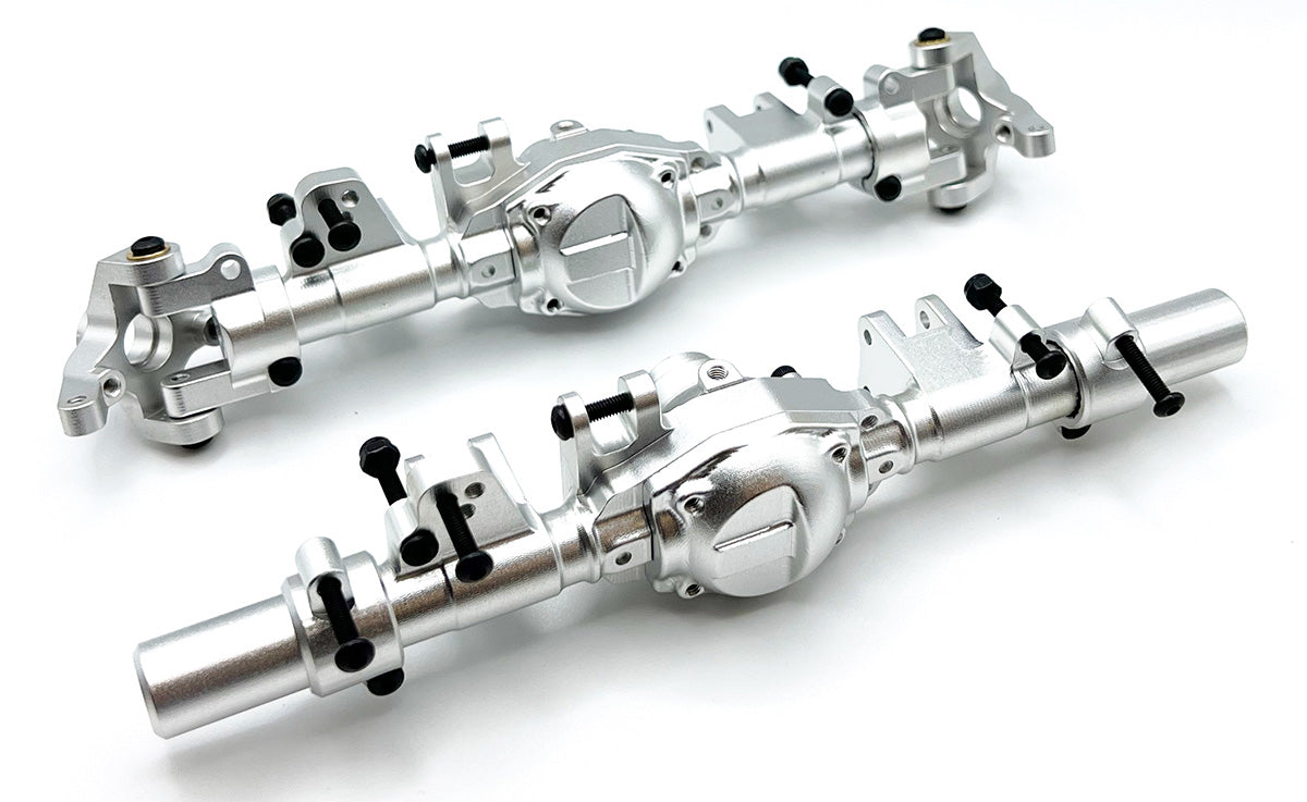 Racers Edge 1970S Silver Aluminum Front & Rear Axle Housing Set