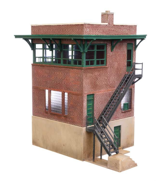 Walthers 933-3554 HO PRR Brick Interlocking Tower with Flat Roof Kit