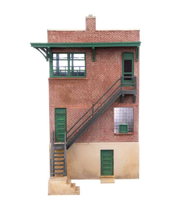 Walthers 933-3554 HO PRR Brick Interlocking Tower with Flat Roof Kit