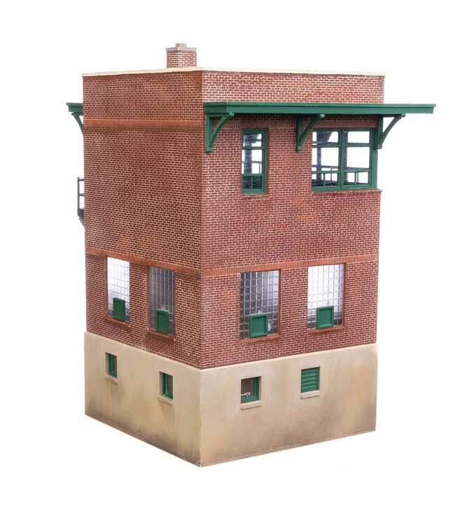 Walthers 933-3554 HO PRR Brick Interlocking Tower with Flat Roof Kit