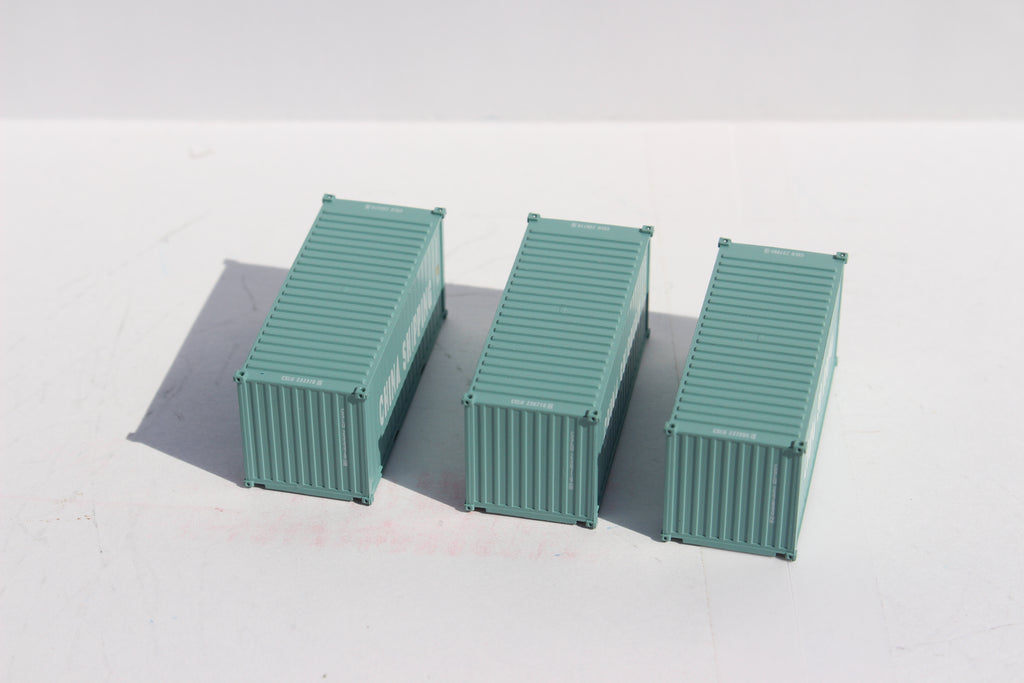 JTC Model Trains 205476 N China Shipping 20' Containers (Pack of 3)