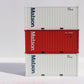 JTC Model Trains 205493 N Matson Corrugated-side 20' Container (Pack of 3)