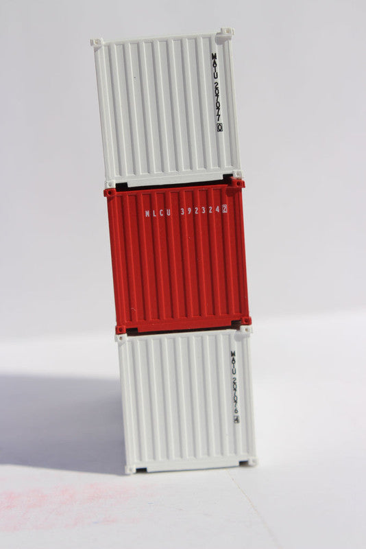 JTC Model Trains 205493 N Matson Corrugated-side 20' Container (Pack of 3)