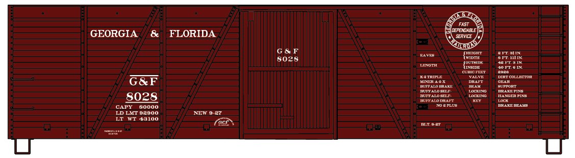 Accurail 81683 HO GFRR 1927 #8001 Scheme 40' Single-Sheathed Wood Boxcar Kit