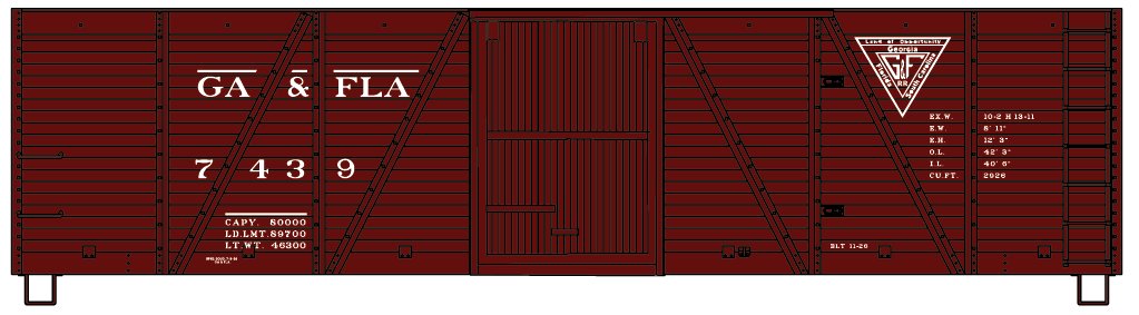 Accurail 81682 HO GFRR 1950 #7400 Scheme 40' Single-Sheathed Wood Boxcar Kit