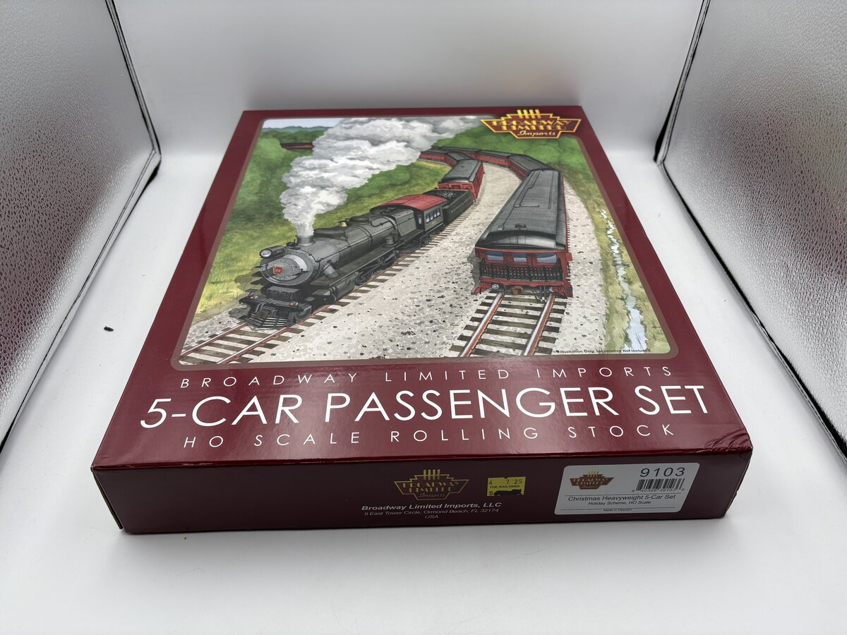 Broadway Limited 9103 HO Christmas Paint Heavyweight Passenger Car (Set of 5)