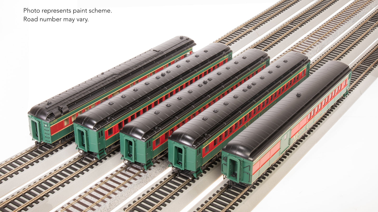 Broadway Limited 9103 HO Christmas Paint Heavyweight Passenger Car (Set of 5)