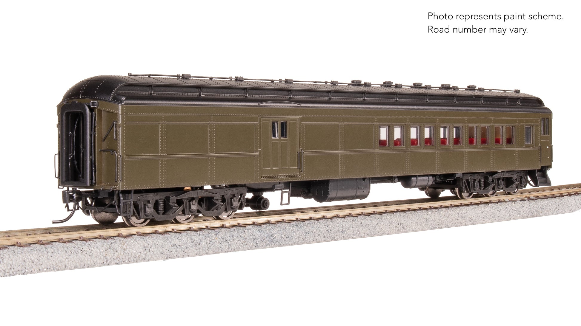 Broadway Limited 9121 HO Unlettered Pullman Green Coach-Baggage Combine